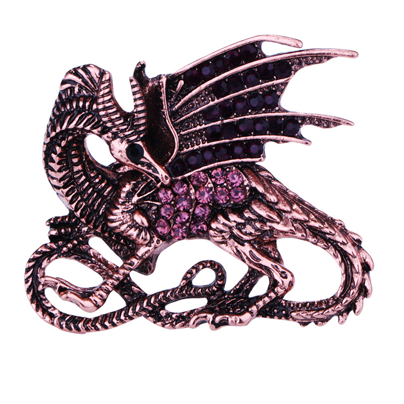 Men's Vintage Jacket Suit Pterodactyl Brooch Accessories