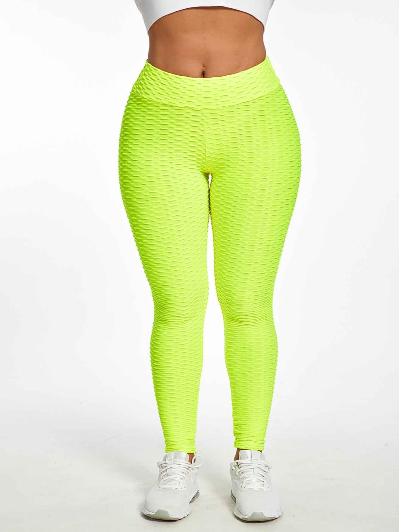 High Waisted Workout Yoga Pants Women's Solid Color Butt - Temu Canada