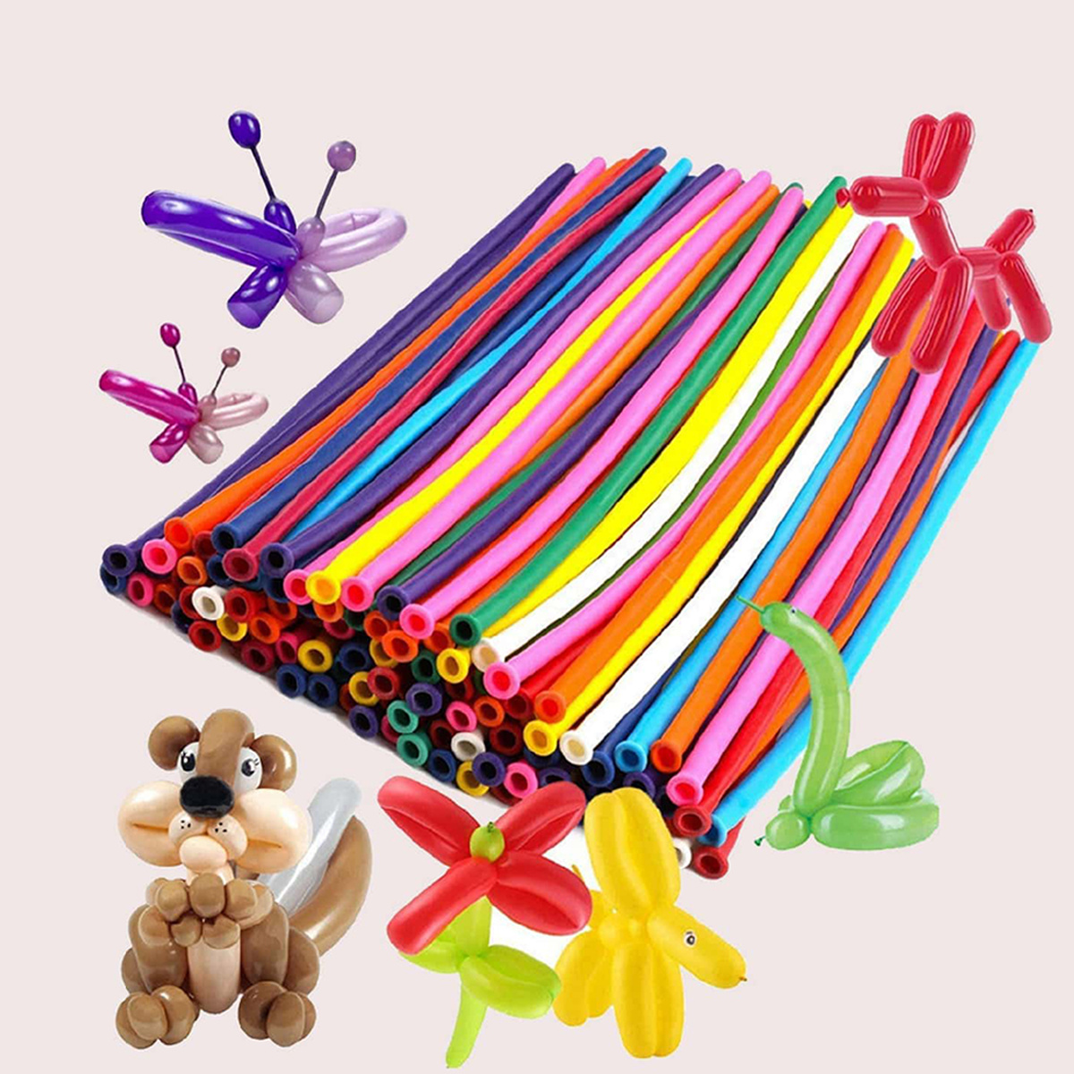 100pcs magic balloons strip balloons for birthday party wedding decorations christmas halloween thanksgiving day gift easter gift toys & games temu