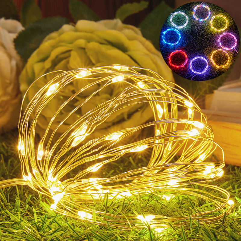 Mini Fairy String Lights With Battery Operated Led Silver - Temu
