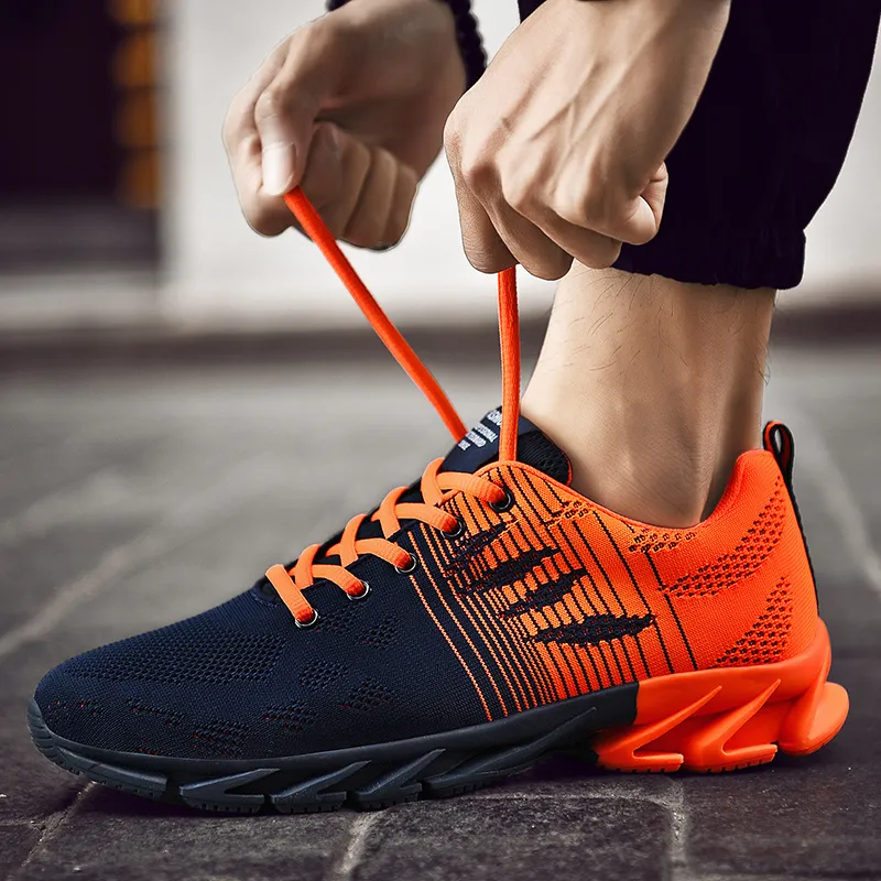 Mens Orange Blue Colorblock Fashion Running Shoes, Today's Best Daily  Deals
