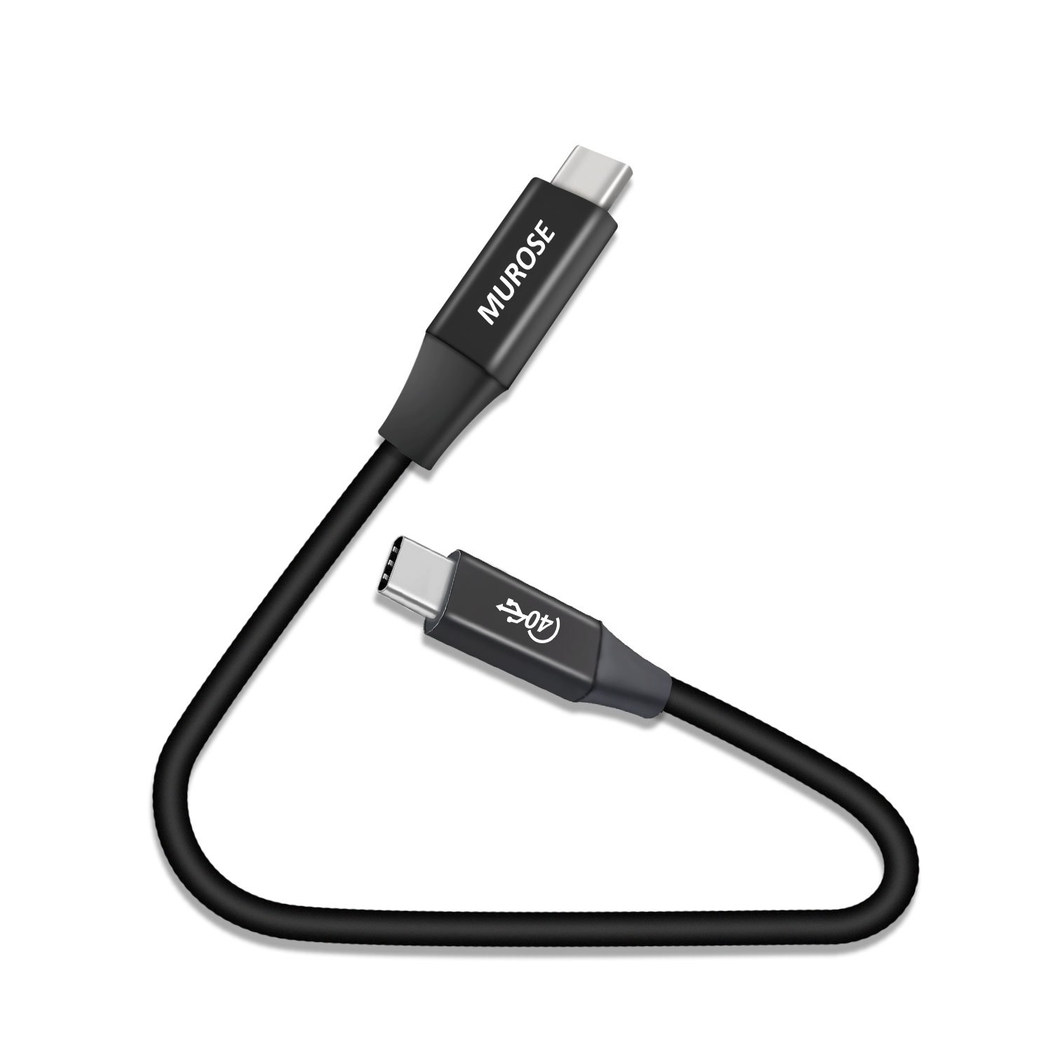 Cable corto USB C a USB C de 1.65 pies, cable USB C 3.2 Gen 2 de 20 Gbps,  cable de transferencia de datos 4K 100 W PD de carga compatible con