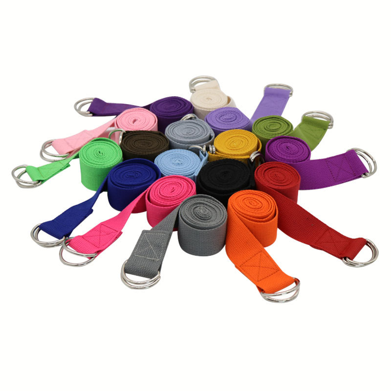 Cotton Yoga Strap Yoga Belt D Ring Buckle Home Exercise - Temu Canada