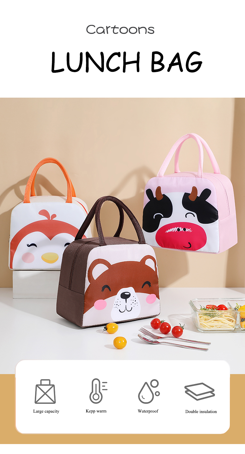 Cute Cartoon Rabbit Lunch Bag Insulated School Lunch Box - Temu