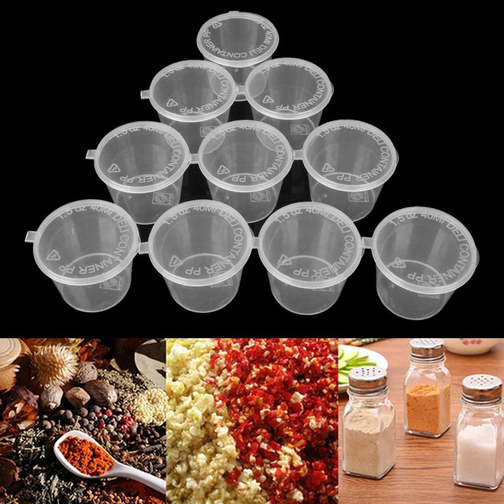 [1250 Pack] 4 oz Portion Cups with Lids- Small Condiment Containers for  Salad Dressing, Condiments, Salsa & Dipping Sauce, Souffle, Slime, Sample