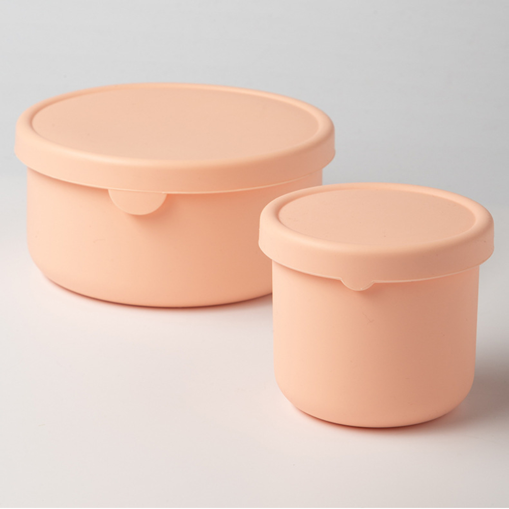 U Konserve Platinum Silicone Nested Duo Food Storage Bento Box Dual Seal Container – Two Pack - Leak Proof, Shatter Proof, Dishwasher Safe, Plastic