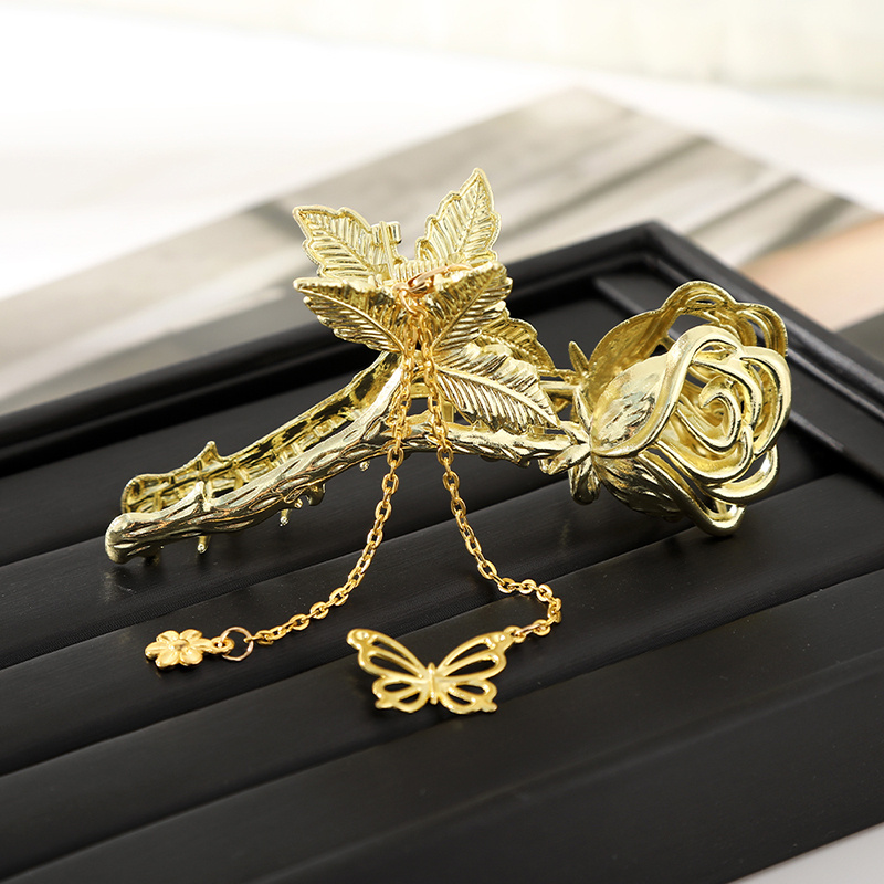 4 PACK Metal Big Gold Butterfly Hair Clips Clamp Tassel Nonslip Claw Hair  Accessories for Women Girls for Thinner Thick Styling Fashion Hair Supplies