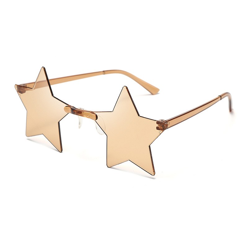 Star Shape Party Sunglasses Trendy Rimless Sunglasses Women Temu