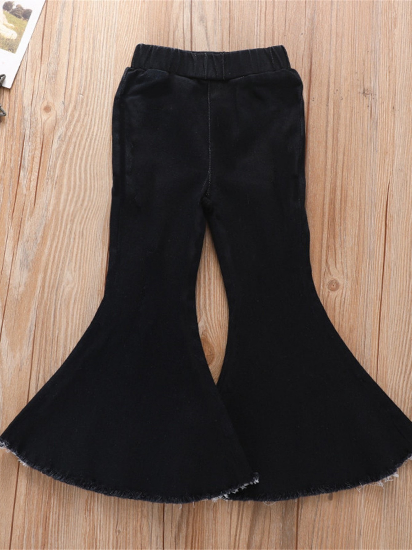 Toddler Girls Flare Leg Ripped Jeans