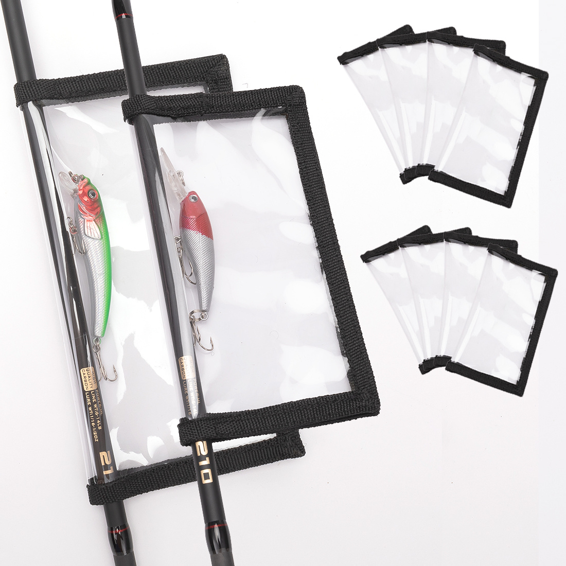 4Pcs Transparent PVC Lure Fishing Hook Protective Wraps Cover Case Portable  Bait Fishing Tackle Storage Bags