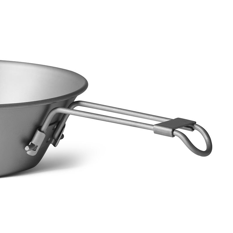 Titanium Fry Pan With Folding Handle Portable Outdoor - Temu