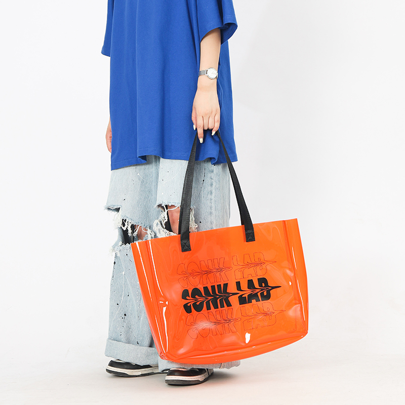 Clear PVC Handbag, Travel PVC Storage Bag, Large Capacity Shoulder Bag,Temu