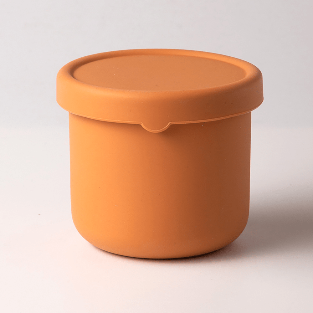 Silicone Bento Lunch & Snack Box for kids adults Terracotta MKS Miminoo