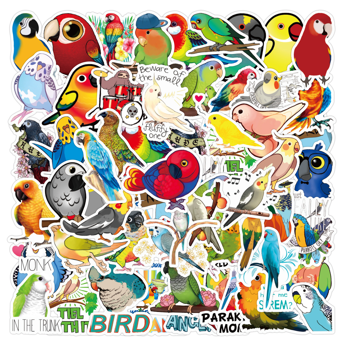 Cute Bird Stickers Waterproof Vinyl Animal Stickers For - Temu