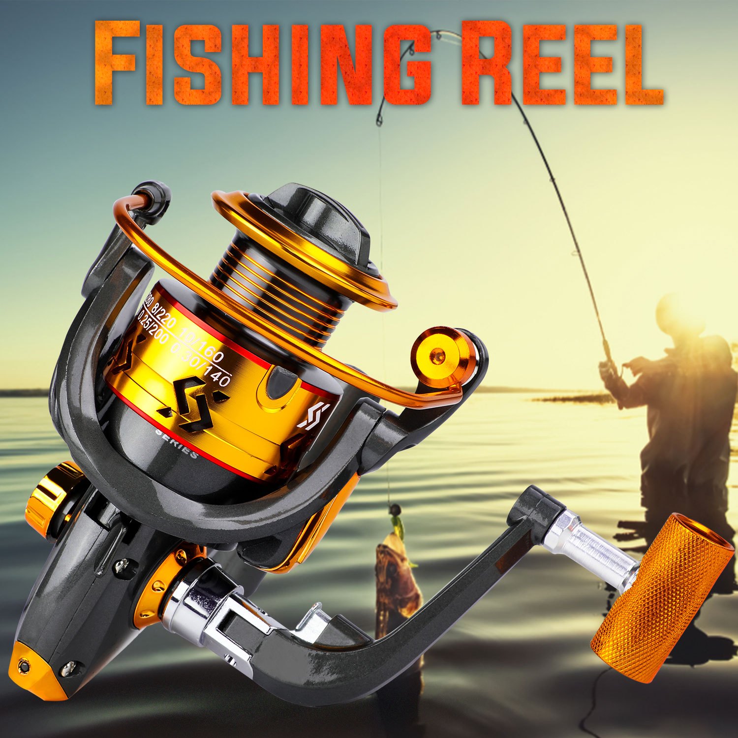 12BB Spinning Fishing Reel Lightweight Reel with Smooth Metal