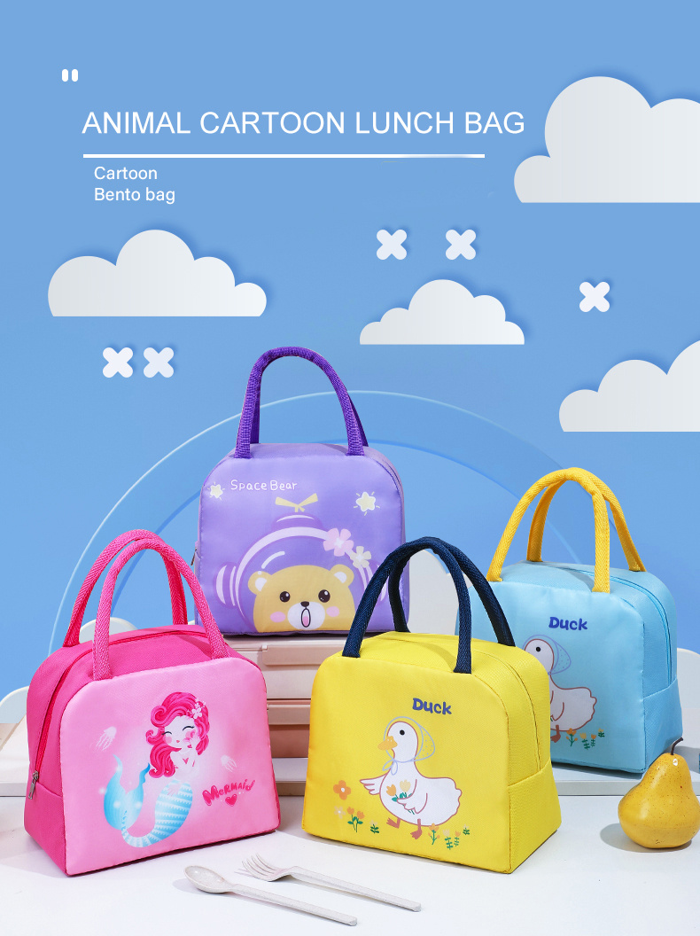 Bento Lunch Box Cloth Bag Bear Blue