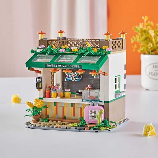 Coffee House Diamond Micro Mini Building Blocks Sets, Toys For Friends Girls Boys Kids Adults For Handmade DIY
