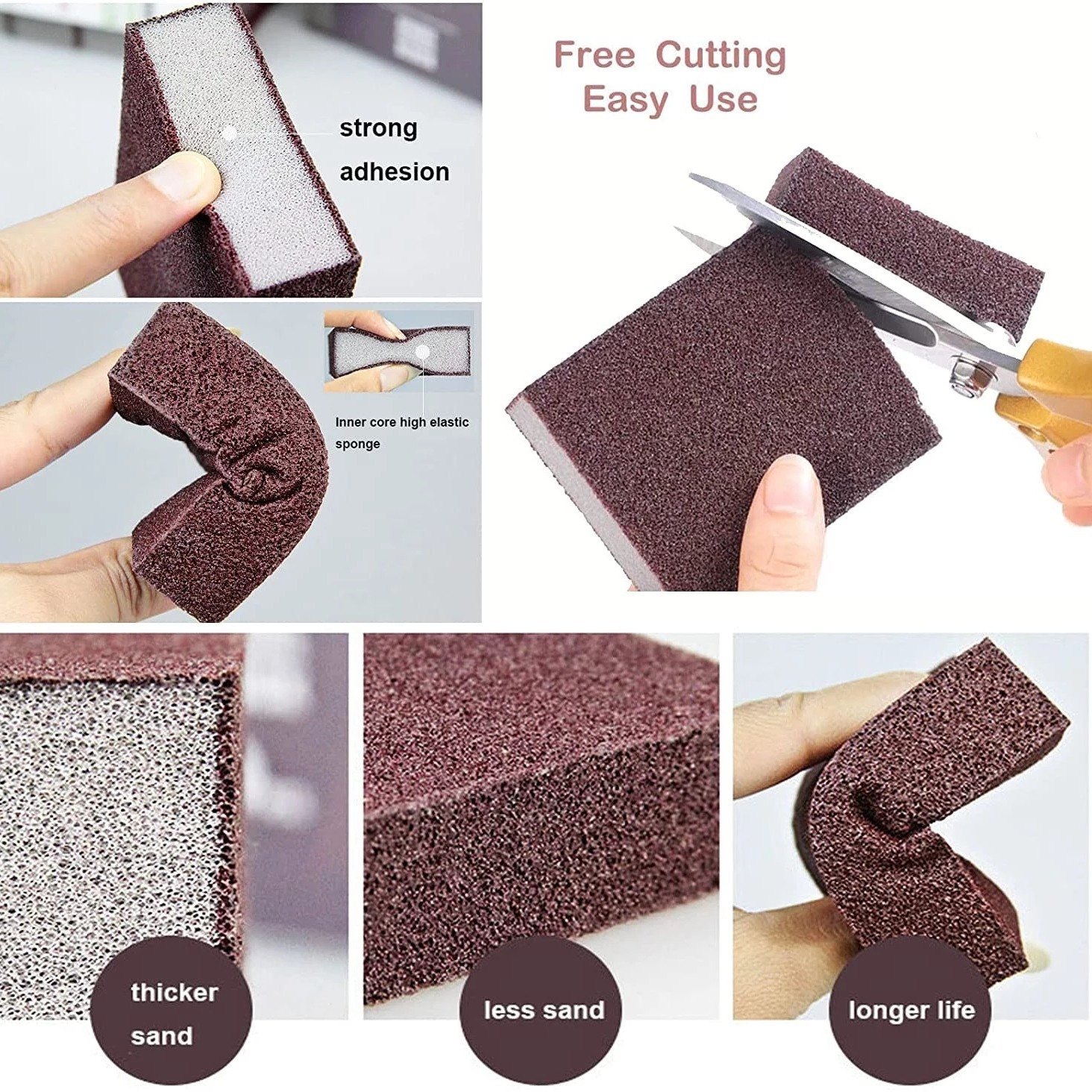 1pc Magic Sponge Eraser Carborundum Removing Rust Cleaning Brush Descaling Clean Rub For Cooktop