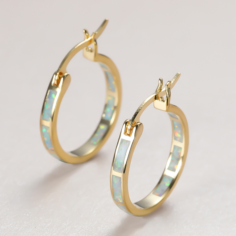 

A Pair Of Geometric Hoop Earrings Stylish And Versatile Women's Exaggerated Earrings