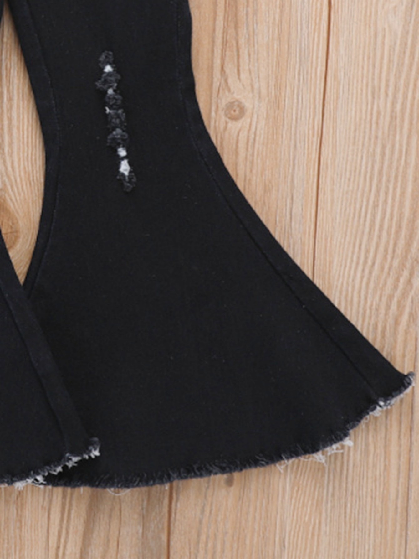 Toddler Girls Flare Leg Ripped Jeans