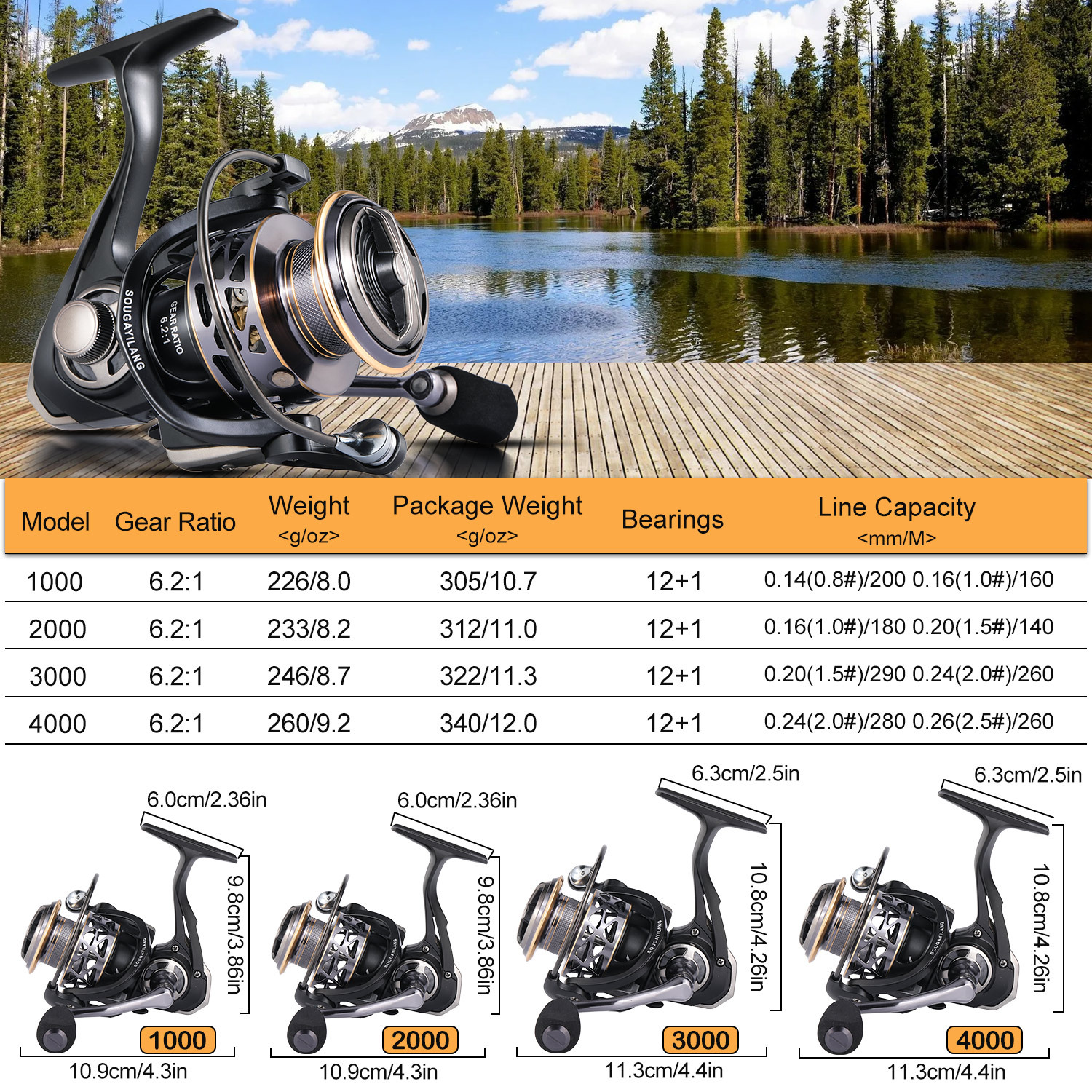 DZX Fishing Reels Spinning Reels Ultra Light Super Smooth Fishing Reel with  12+1BB Powerful and Durable Fishing Reels (Color: Silver, Size: AQ9000)  Precise Durable Fishing Wheel : : Sports & Outdoors