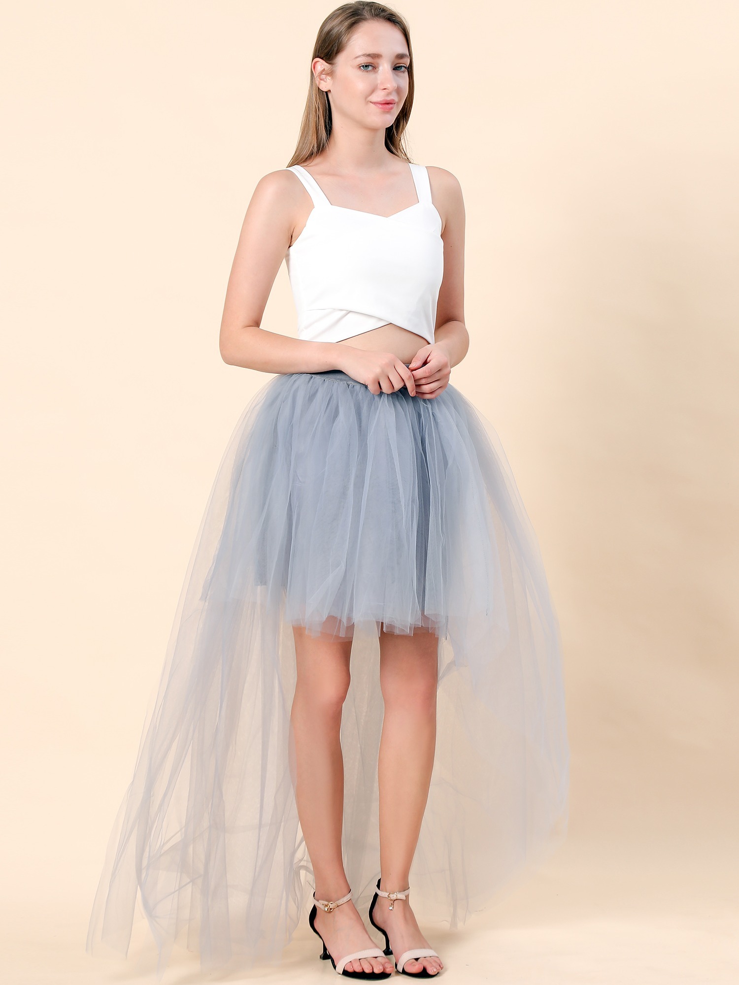 Silver hotsell skirt fluffy