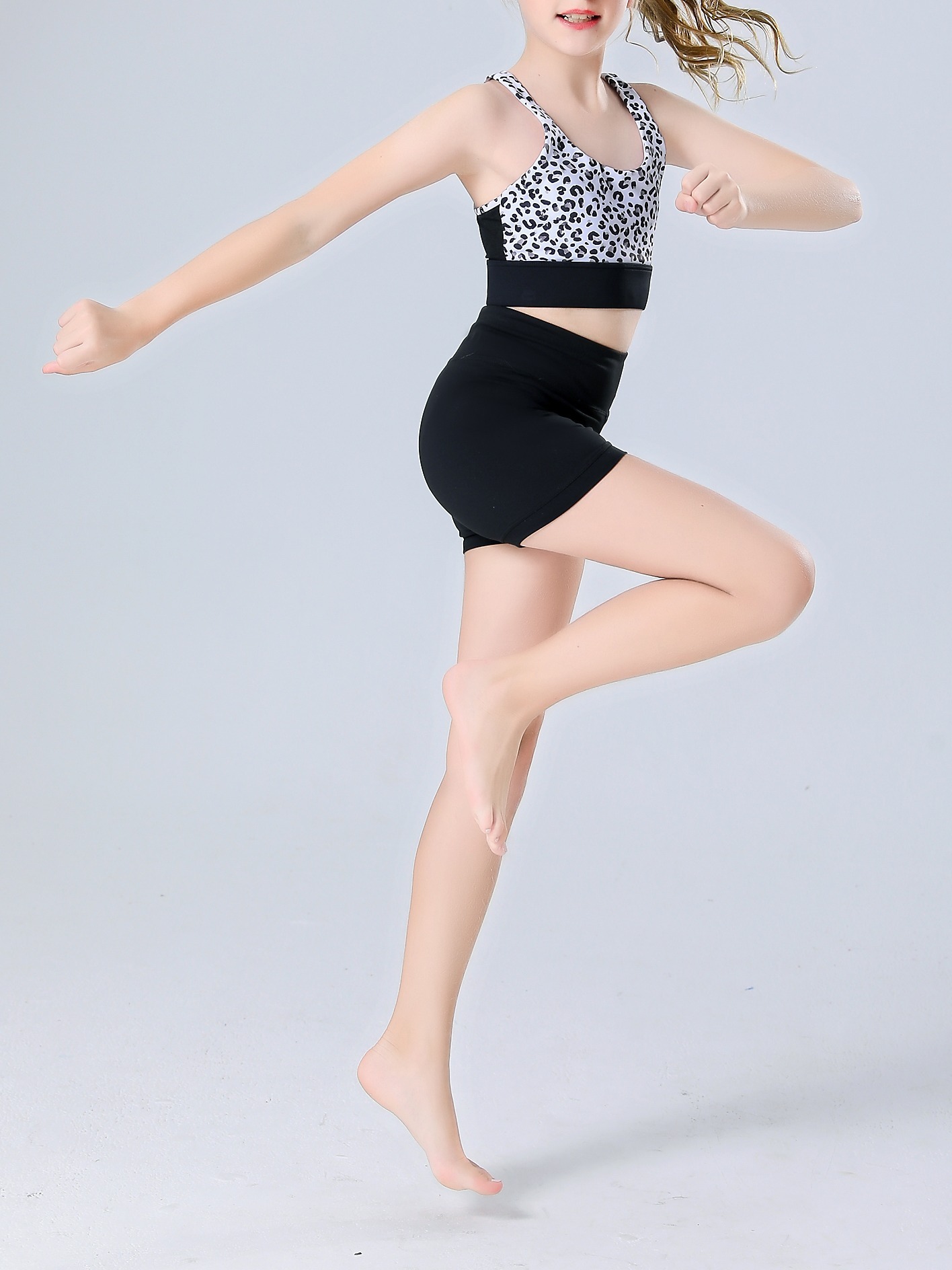 Gymnastics & Dance Shorts 7 High Waisted Yoga Shorts in Girls Sizes