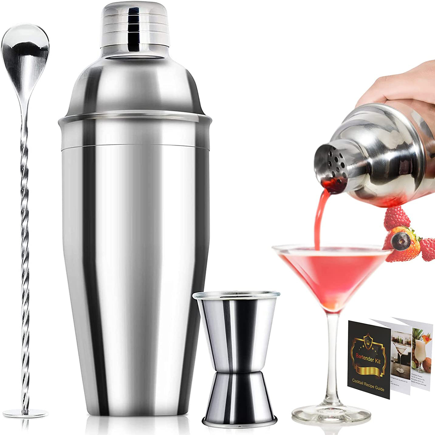 Professional Stainless Steel Shaker Home Household Cocktail Shaker Tool  Bartender Browser Pot Hand Shaker Bar Ware Wine Mixer For Bars/restaurants  - Temu United Arab Emirates