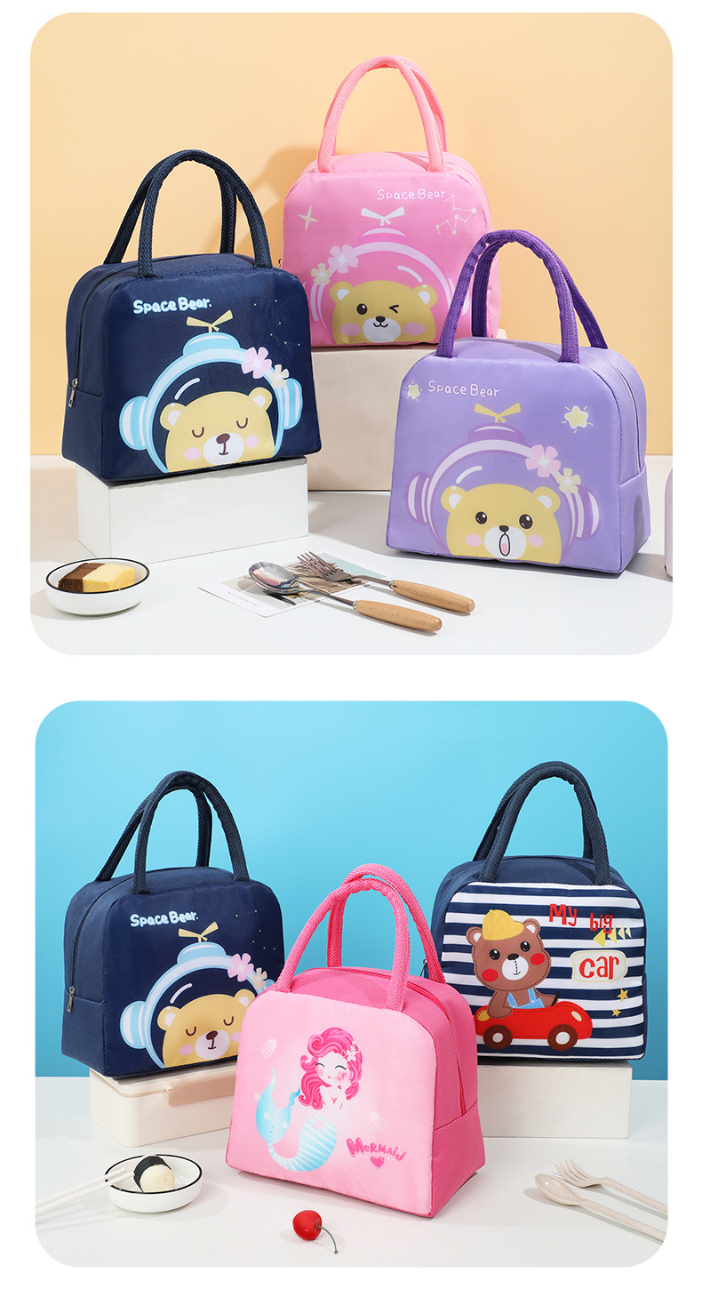 Cute Cartoon Bento Bag Lunch Bag Handbag Storage Insulation - Temu