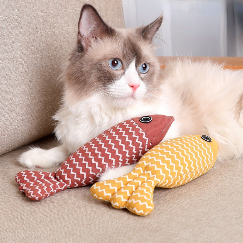 fish shaped cat toy