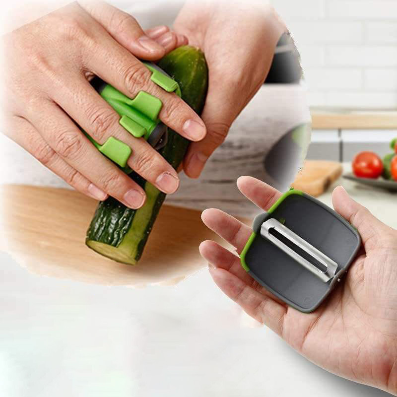 2 Pcs Hand Vegetable Peeler Palm Peeler Rubber Finger Grips Comfortable to  Peel Pumpkin, Carrot, Cucumber, Potato and More