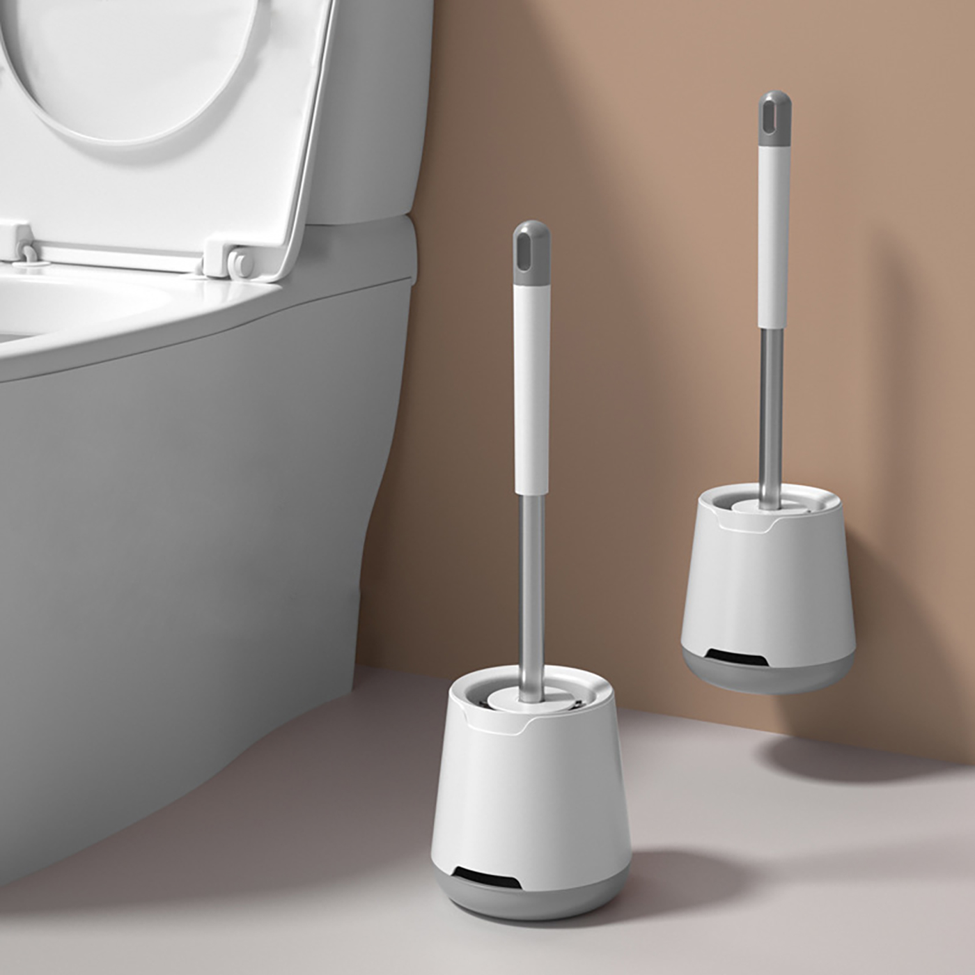Pp Material Golden Edge Toilet Brush Set, Toilet Cleaning Brush, Household Bathroom  Cleaning Tools - Temu