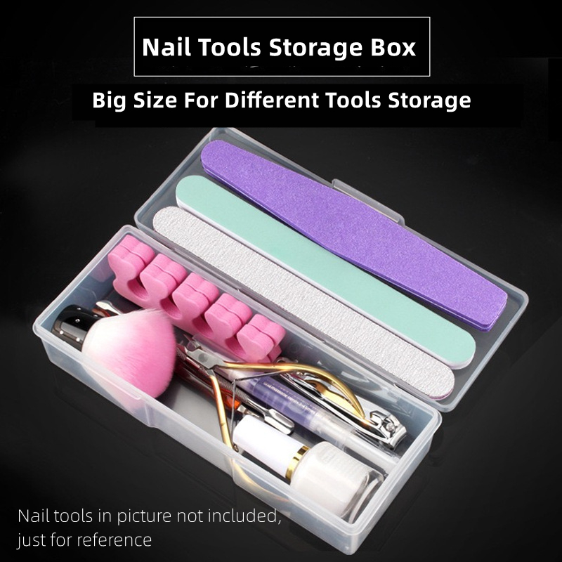Transparent Storage Box for Nail Art Tools