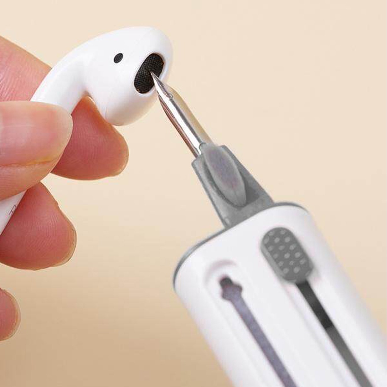 AirPods Earpods Keyboard Cleaner Kit - Multi Function White Cleaning Brush