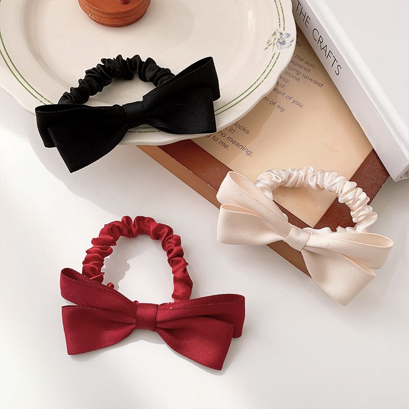 Bow Knot Hair Tie Women's Fashion Solid Color Gentle Simple Hair Rope Hair  Accessories With Skirt 1pc - Clothing, Shoes & Jewelry - Temu