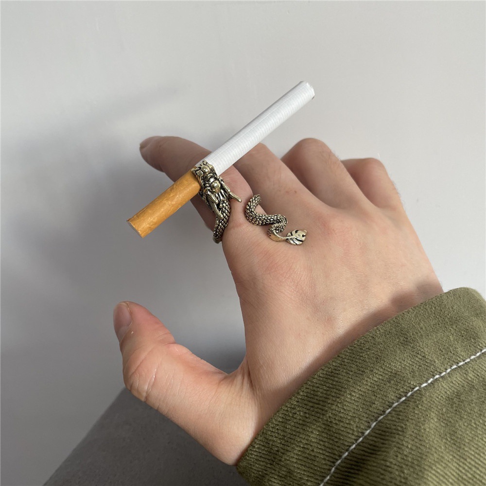 Cigarette Holder Ring Retro Portable Metal Finger Clip - Temu