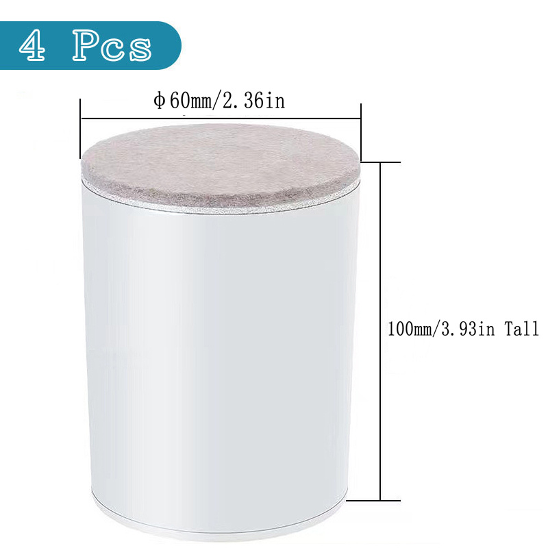 Tradineur - Pack de 4 Ruedas para Mubles - Fabricado en Acero Inoxidable -  Apto para una amplia gama de muebles - Ø 3 x 4,5 cm