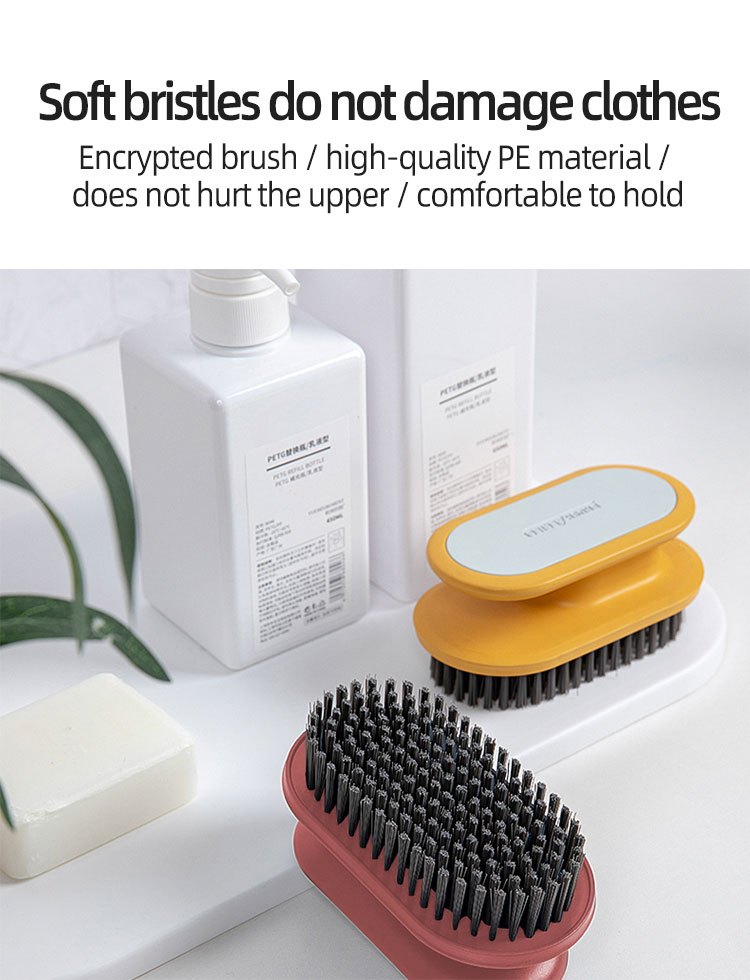 Household Cleaning Scrub Brush Soft Bristle Laundry Brush Shoe Stain  Remover Brush Cleaning Supplies Set Comfort Grip Nylon Brushes for Fabric  Clothes