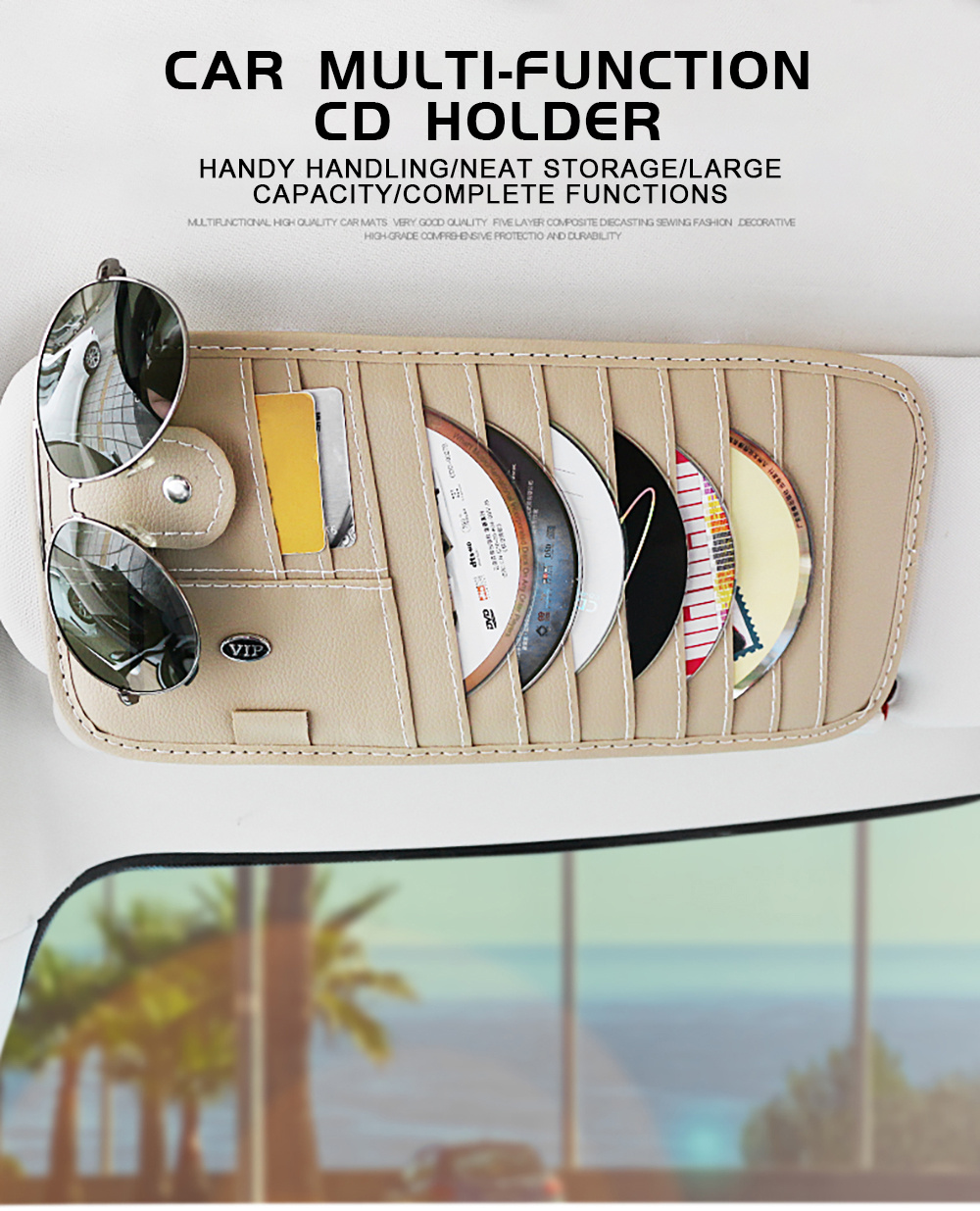 Support de portefeuille de boîtier CD / DVD, 20 capacité de film CD Sac de  rangement diviseur Organisateur de DVD portable Pochette Dossier pour  voyage en voiture à domicile