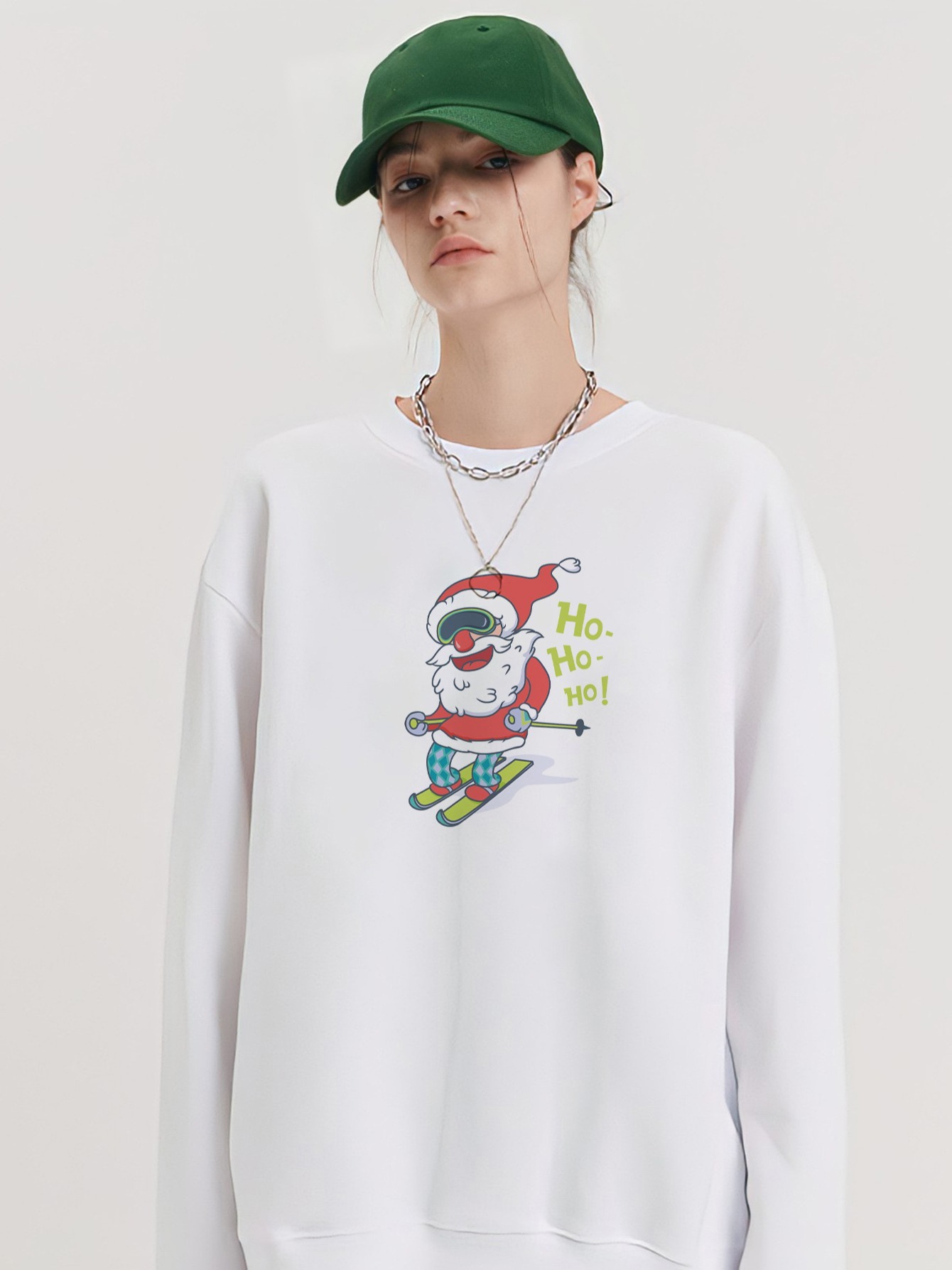 Jersey Estampado Papá Noel Navidad Sudadera Otoño Manga - Temu Mexico