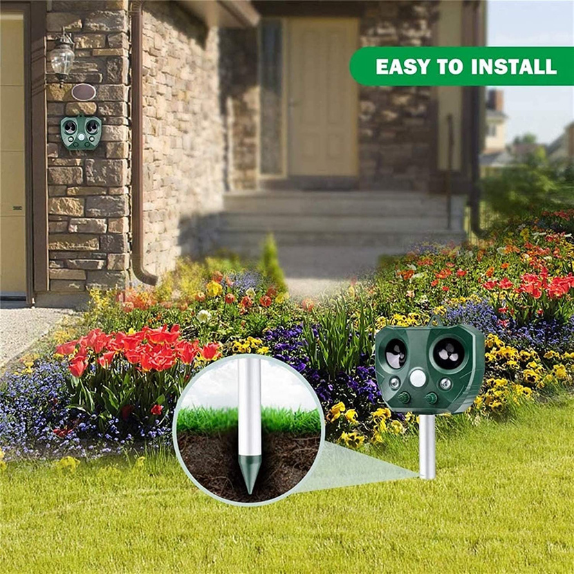 1 piece solar powered ultrasonic animal and bird repeller details 13