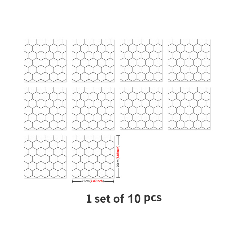 10 Uds Pegatina Azulejo Hexagonal Pegatina Vinilo Cocina - Temu Mexico