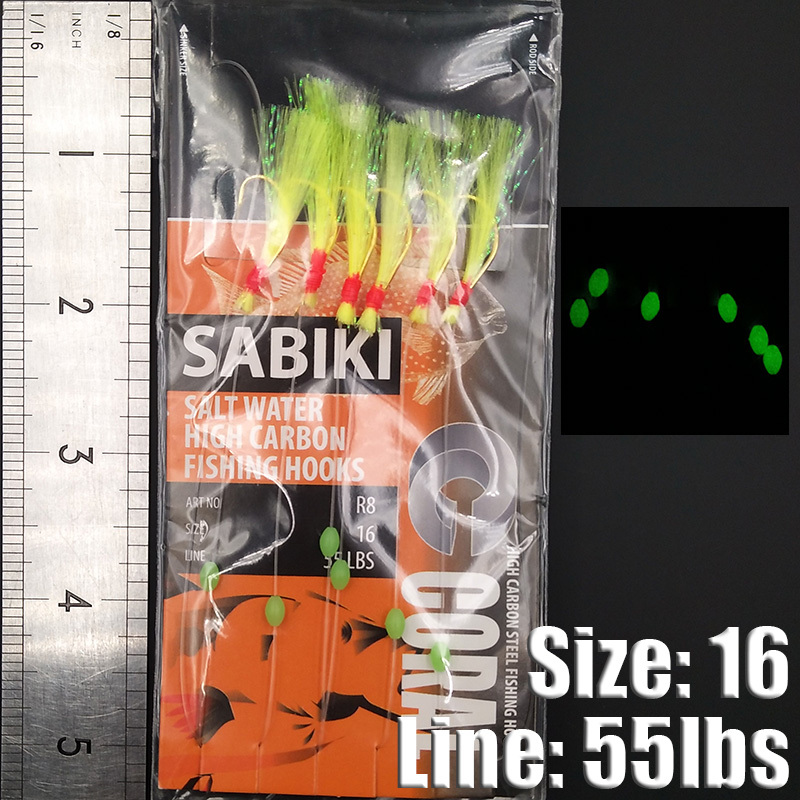 Sabiki Bait Rigs High Carbon Hooks Luminous Glow Beads - Temu