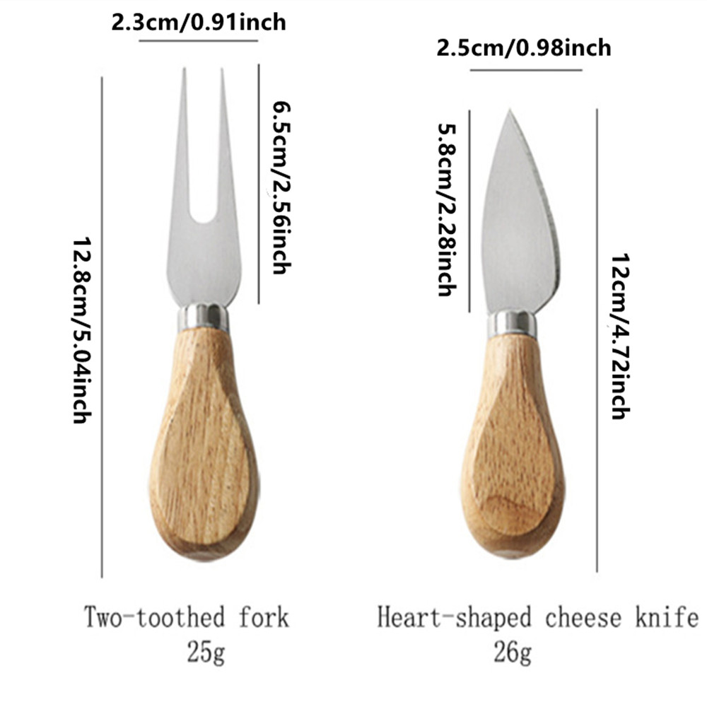 Lot de 4 couteaux à fromage avec manche en bois de bambou, coupe-fromage  futu en acier inoxydable, mini couteau, couteau à beurre, spatule et  fourchette : : Cuisine et Maison