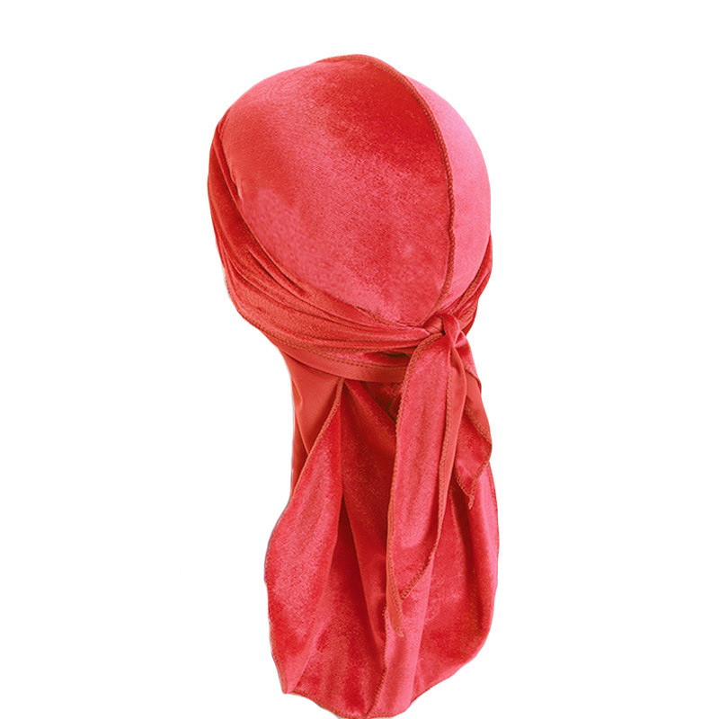 Velvet Durag / Du-rag / Do-rag / Bandana - Unisex - Black