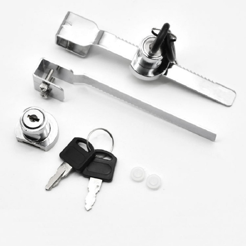2pcs Sliding Glass Door Ratchet Lock Keyed Alike Showcase Display Case