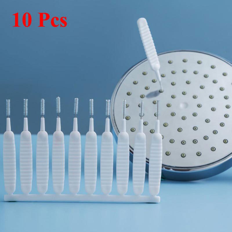Compre Cepillo de Limpieza de Cabeza de Ducha de 10 Piezas de 10 Piezas  Cleaner de Agujeros Anti-marcillos en China