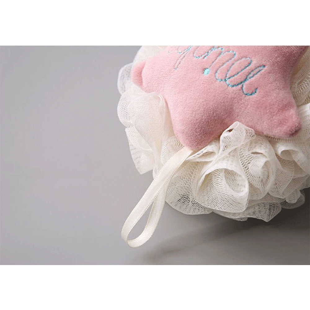 Cute Bath Ball Star Shape Shower Loofahs Pe Material Skin Temu New