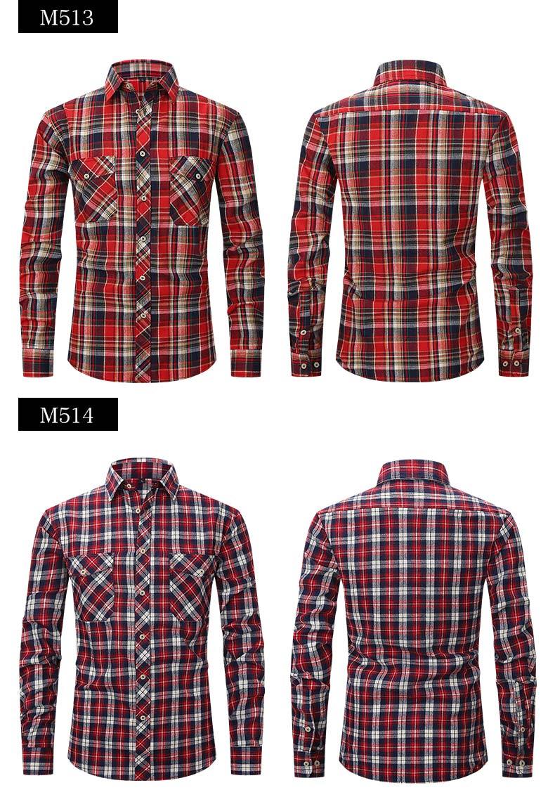 Casual Men's Plaid Pattern Spring Fall Long Sleeve Flannel - Temu