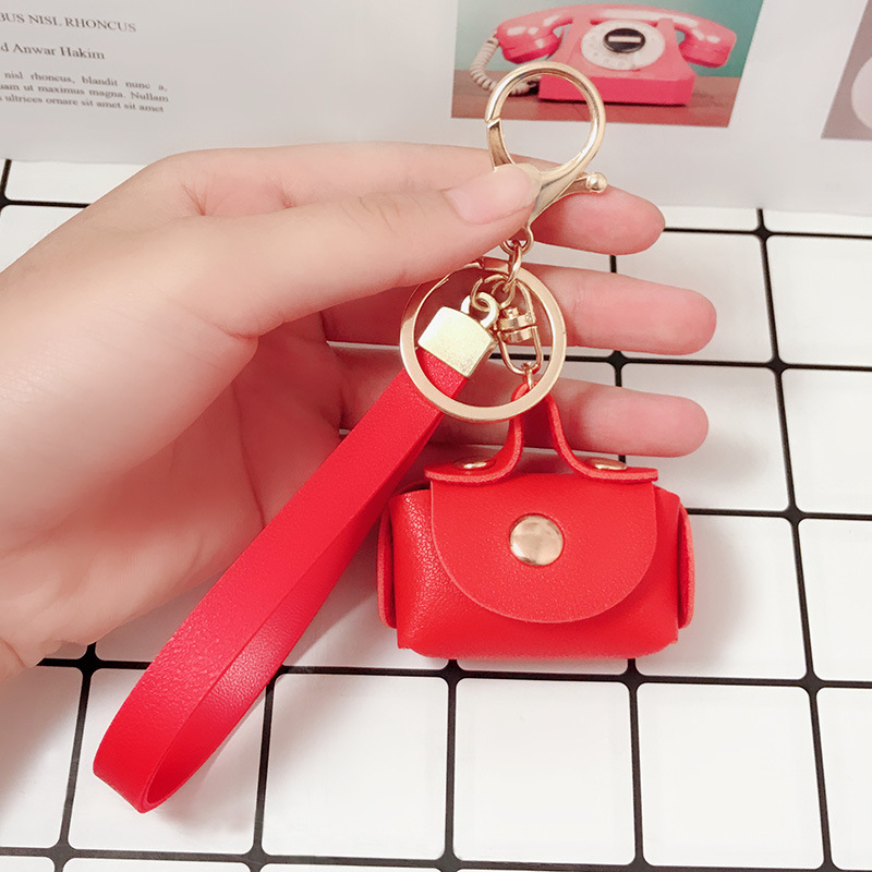 Solid Headphone Bag Portable Lightweight Keychain Bag